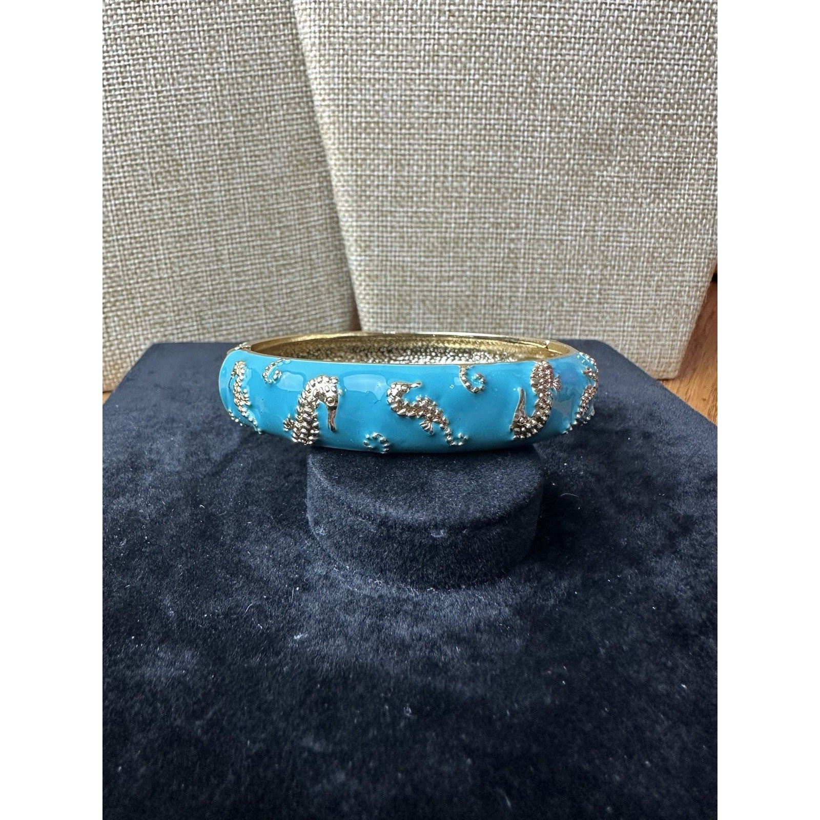 Sequin Nordstrom Multicolor Gold Tone Statement Enamel Bangle Bracelet # 293